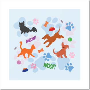 Puppies and Kittens Posters and Art